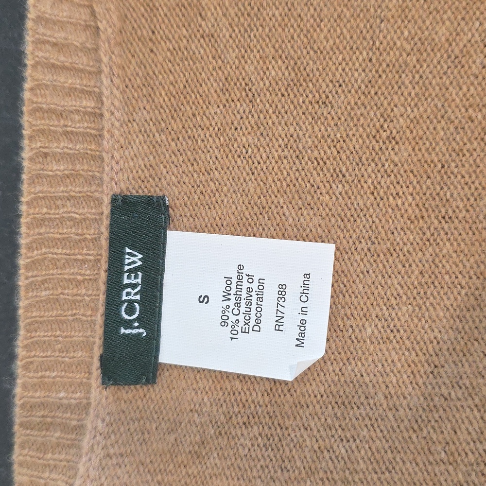 Vintage J. Crew Brown Wool Cashmere Cardigan with Embellishments Quiet Luxury - Picture 6 of 7